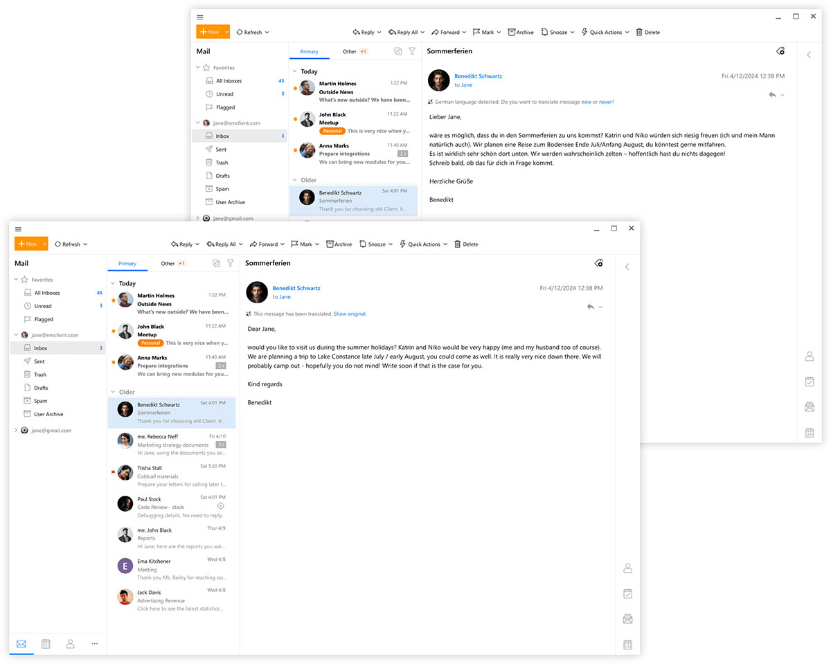 emClient - Advanced Email Client Solutions - Instant translation